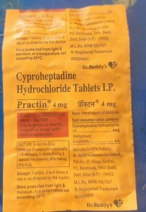 What are the uses, dosage, and precautions for Cyproheptadine H... | Filo