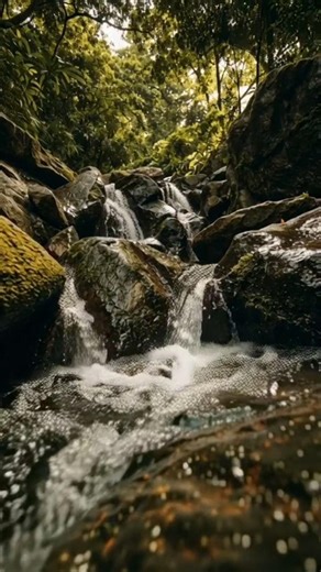 Jungle Oasis: Ultra-Realistic Waterfall in 4K