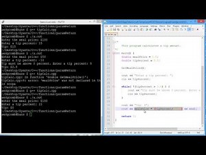 Programming example: Function parameters and returns