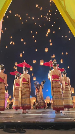 Lanna Dance and Sky Lanterns Highlight 2024 Yi Peng Festival in Chiang Mai, Northern Thailand Credit: bumbooum | Thai Culture to the World