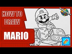 How To Draw MARIO From "Mario Kart World" (2025) | Easy Step-By-Step Drawing Tutorial