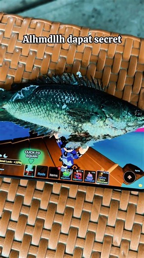 Fish it roblox naik secret terbesar 😄 #roblox #robloxedit