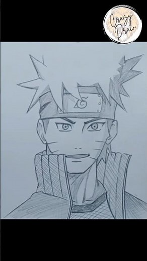 Naruto Drawing | Easy Naruto Uzumaki Art Tutorial #CrazyDraw #narutouzumaki
