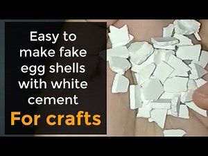 Diy How to make fake egg shells with white cement for craft
