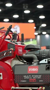 When customers speak, Toro listens. The latest GrandStand MULTI FORCE EVO gets a serious boost in strength thanks to the fierce Kawasaki USA EVO 34.5 HP engine. Where can you find the EVO at Equip Exposition? Let’s find out. 🔍 | Toro Yard