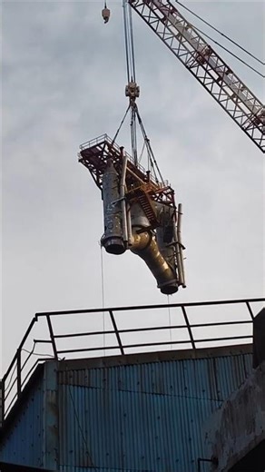 Furnace header erection 🦾🧑‍🔧🔩⚙️ #youtubeshorts #shorts #love #trending