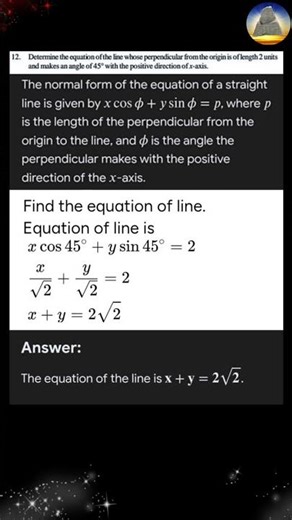 Nios , Class 12, straight line, #nios,#straightline,#maths,#mathematicalinduction