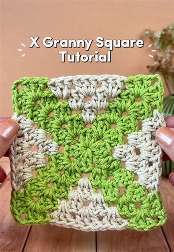 Granny Square X Design Crochet Tutorial (Beginner Friendly)