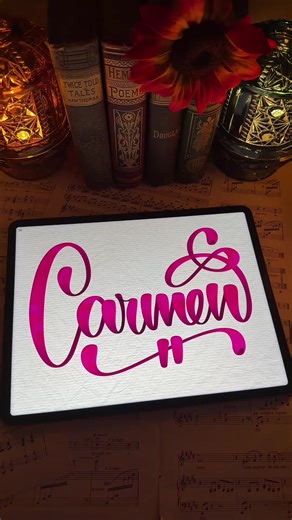 Cursive Handlettering: Writing the Name Carmen