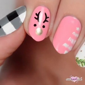 463K views · 9.4K reactions | We love these pretty in pink Christmas nail art designs  | cutepolish | Facebook