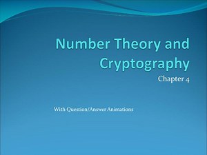 Number Theory and Cryptography - SlideServe