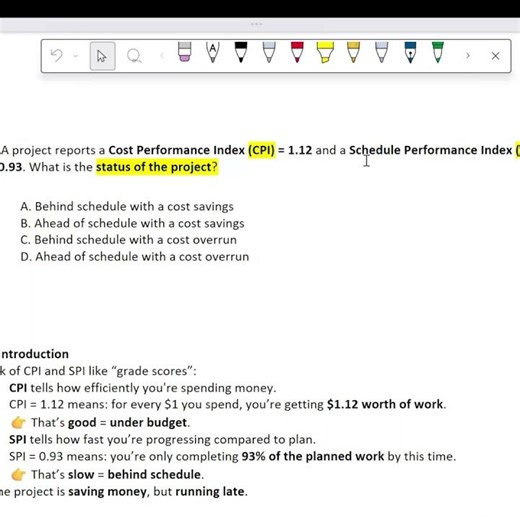 Civil FEexam review: 95 Construction (EVM CPI & SPI) #usa #civilengineer #internationalstudents