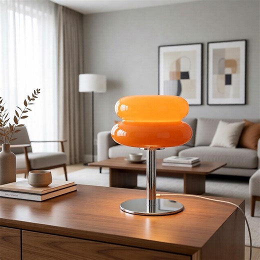 Bubble Double Stained Glass Table Lamp Vintage - Contemporary Glass Stone Night –& Home Decor Gift - Etsy