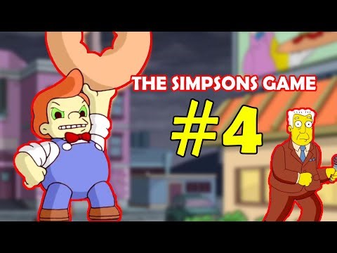 Let's Play The Simpsons Game - Part 4 Lard Lad Boss fight Playthrough