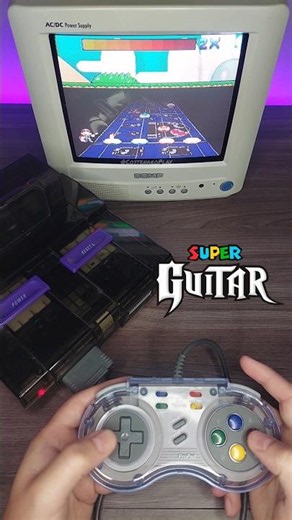 Guitar Hero para SNES? 🎸 #supernintendo #superguitar #snes #homebrew #guitarhero