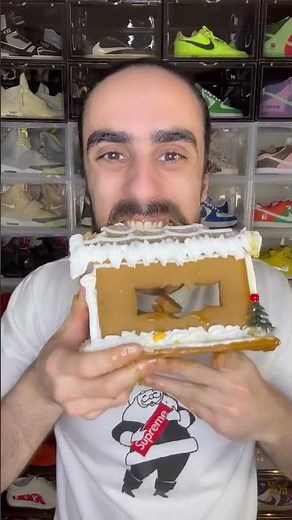 Food ASMR Eating a Gingerbread House and other snacks!