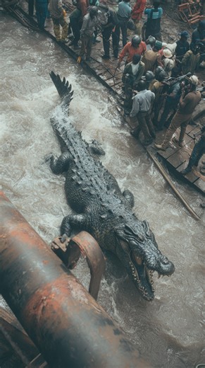 Monster Crocodile ATTACKS Oil Pipeline Team in the Congo River #Crocodile #CongoRiver #CrocodileAttack #Wildlife | Most Amazing Top 10