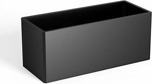 Rectangular Planter Box (36"L x 15"W x 15"H) Large Planter Box Outdoor, Metal Planters with 6 Drainage Holes for Commercial Residential Patio Deck and Backyard, Black