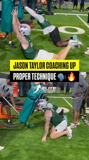 Hall of Fame Linebacker Jason Taylor Coaching Up Proper Technique ❌🅾️ #linebacker