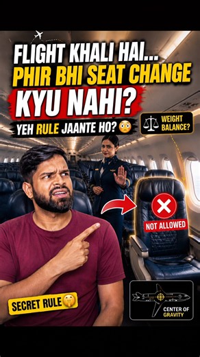 Why Flight Attendant Don’t Let You Change Seat on an Empty Flight #aviation #ytshorts #pilot #travel