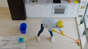 Diligent Housewife Thoroughly Washing White Floor 库存影片视频（100% 免版税）1045206853 | Shutterstock
