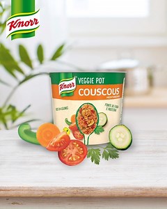 Já conhece os novos Knorr Veggie Pot? Couscous ou Lentilhas e Arroz: dois deliciosos pratos ricos em legumes, que ficam prontos em apenas 5 minutos! | Knorr