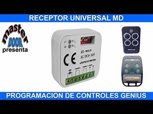 Programación de controles Genius en receptor universal MD
