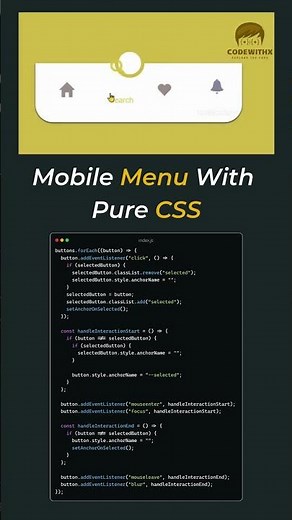 Responsive Mobile Menu HTML CSS – 20s Navbar Animation [No JS] #shorts #shortsfeed #youtubeshorts