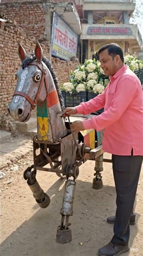Amazing engineering skill homemade mechanical horse shaped machine pulling cauliflowers