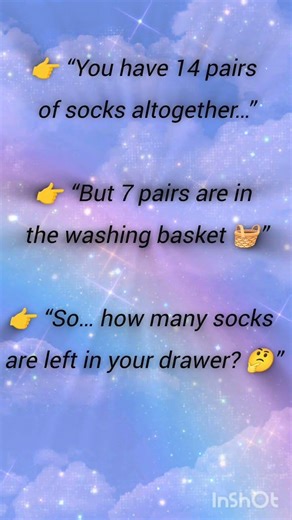 👉 99% People FAIL This Sock Puzzle 😳🧦(Can You Solve It?)#logicalpuzzle#funnypuzzle#generalknowledge