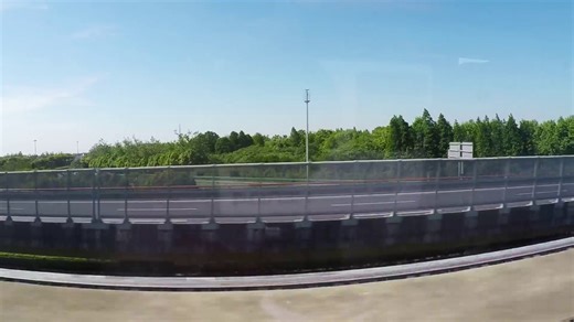 These two Maglev trains passing each other.