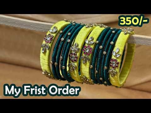 My first order Silk thread bangles | How to make Silk thread bangles at home | Handmade Bangles