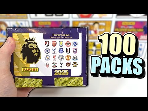 FULL BOX OPENING | NEW Panini 2025 Premier League Sticker Collection | 100 Pack Opening (Box Break)