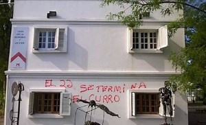 Pintadas en Mansión Seré: "El 22 se termina el curro"