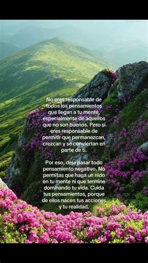 No puedes controlar todos los pensamientos que llegan a tu mente, pero sí decidir cuáles permites.