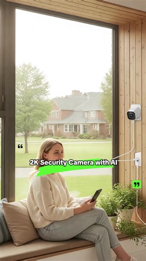 2K Window Security Camera, Dual-Band 2.4/5GHz Fast WiFi, Full Color Night Vision & AI Tracking, 24/7 Monitoring with Two-Way Audio, Smart Home Must-Have #wirelessdoorbellcamera #cameraaccessories #wyzehomesecurity #wyzecampanv3 #wyzecamera #homeelectronics #bestsmartwatch2025 #smarthomesecurity #smartphonesecurity #keychaincamera