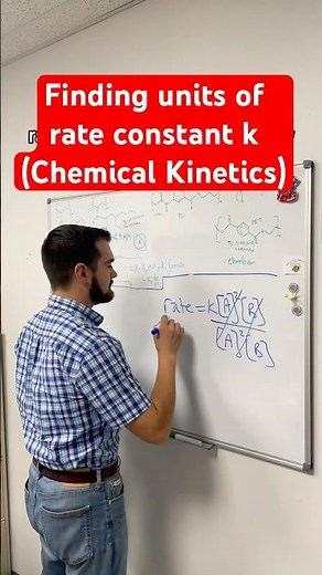 How to solve for the units of the rate constant k in the rate law for chemical kinetics. #chemistry