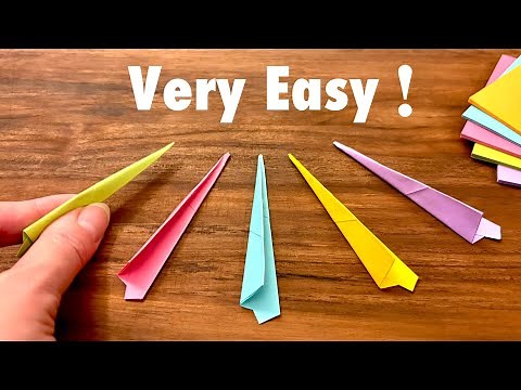 Easy Sticky Note Origami Dart Tutorial - How to Make Easy Sticky Note Dart - Origami