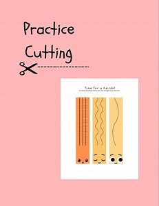 Printable Cutting Practice Worksheet | Fine Motor Scissor Skills for Preschool & Pre-k - Etsy