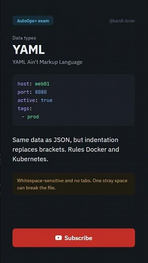 YAML Short for Exam Prep | AutoOps+ Coding Concepts #comptia