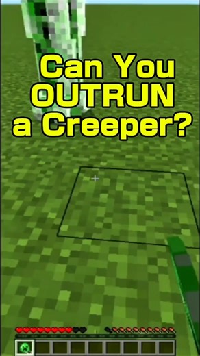 ​Can You OUTRUN a Creeper? 🏃‍♂️💥 [Minecraft Myth]