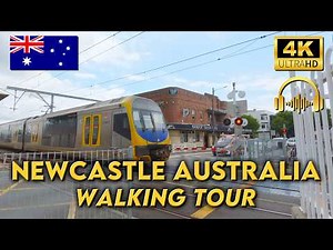 WALKING AROUND NEWCASTLE AUSTRALIA | Hamilton to Tighes Hill | 4K UHD Video Walk | Binaural Audio