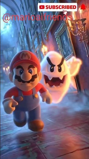 Super Mario Runs from King Boo in the Haunted Mansion👻🏃‍♂️