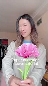 Paper carnation flower tutorial 🌺