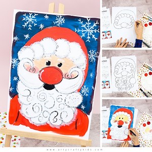 192K views · 1.2K reactions | DRAW & PAINT ALONG: SANTA CLAUS - it all starts with a big red nose! https://www.artycraftykids.com/christmas/flow-drawing-how-to-draw-santa-claus/ | Arty Crafty Kids | Facebook
