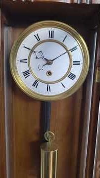 Checking 1890s Miniature Vienna 8 Day Regulator Clock with One Weight Driven