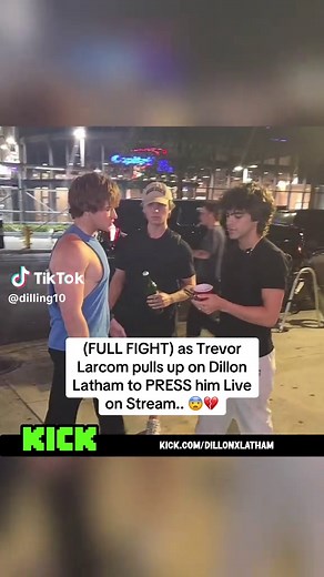 (FULL FIGHT) as Trevor Larcom pulls up on Dillon Latham to PRESS him Live on Stream.. 😨💔 #dillonlatham #clavicular #trevorlarcom #pressed #fyp