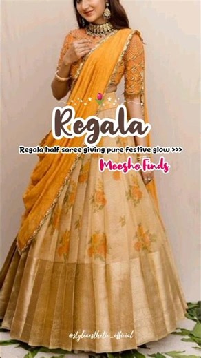 🌸 Traditional Half Saree Elegance|South Indian Aesthetic Vibes✨‪@Meesho‬ #trending #viral #shorts