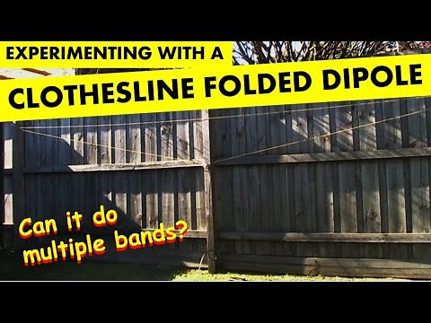 Experimenting with a clothesline style folded dipole