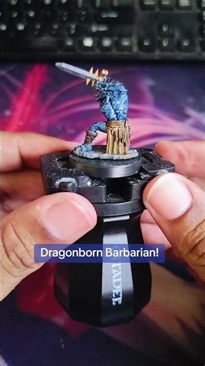 Dragonborn Barbarian miniature painting for Dungeons and Dragons. #miniatures #tabletopgaming #dnd5e